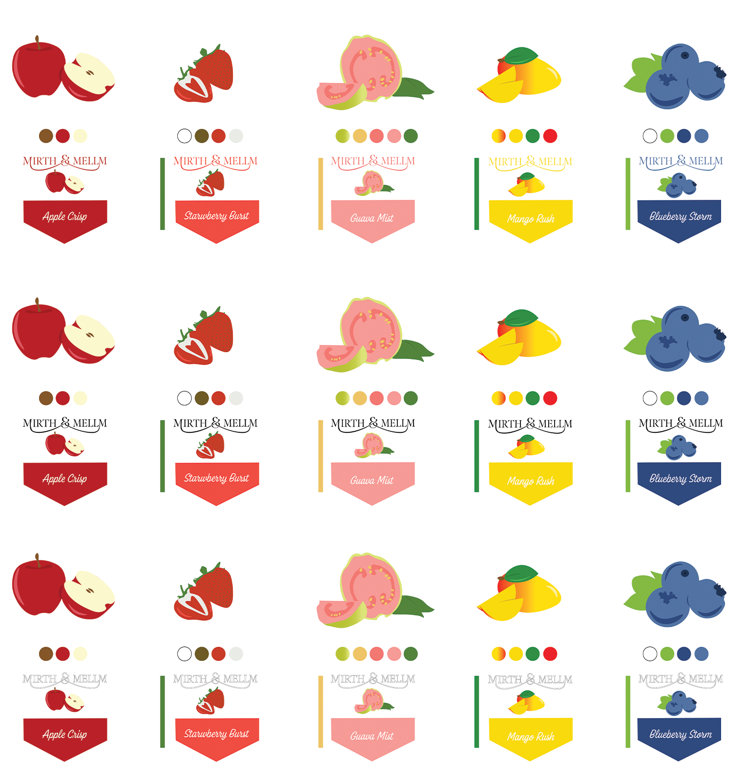 logo and fruit illustration
